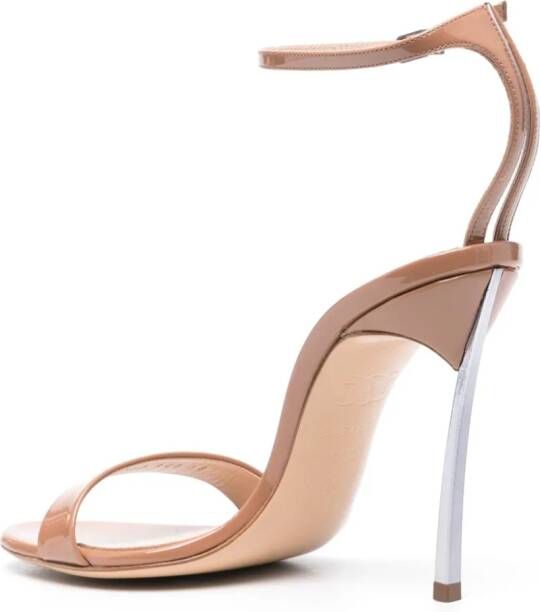 Casadei Scarlet Tiffany 115mm leather sandals Neutrals