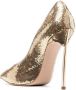 Casadei sequin-embellished 115mm heel pumps Gold - Thumbnail 3
