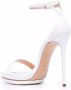 Casadei single-buckle leather sandals White - Thumbnail 3