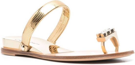 Casadei Soraya C Chain sandals Gold