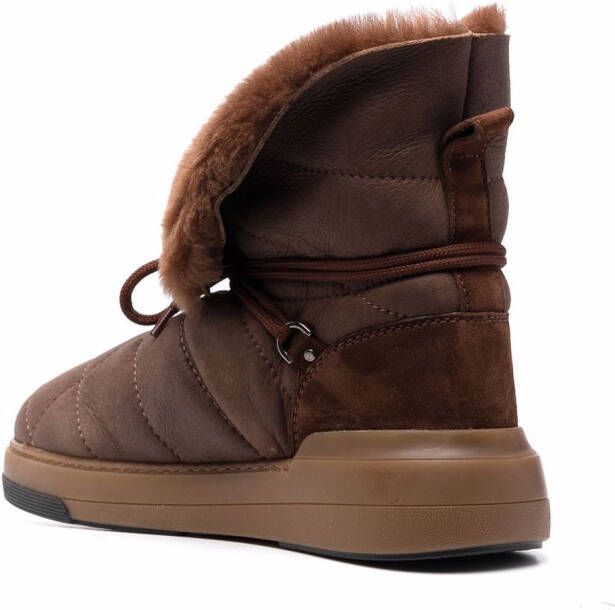 Casadei Space Jam shearling boots Brown