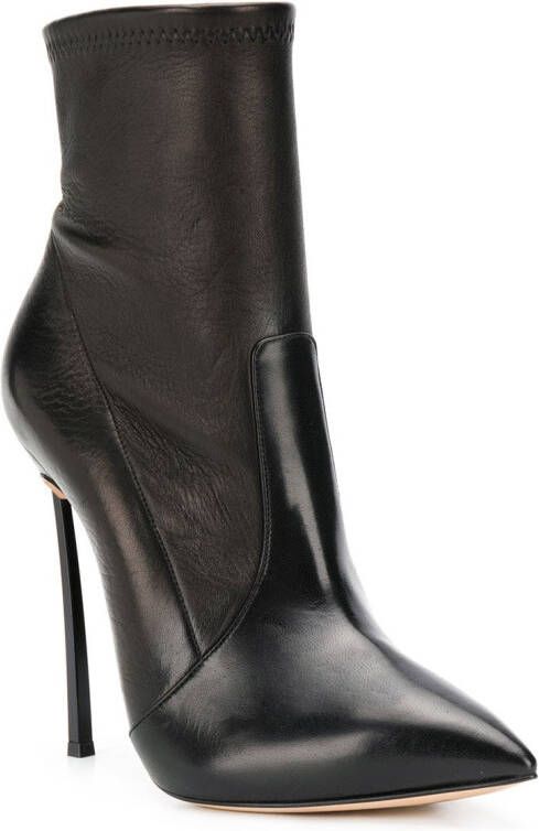 Casadei stiletto heel pointed toe boots Black