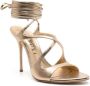 Casadei strappy 110mm leather sandals Gold - Thumbnail 2