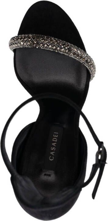Casadei Stratosphere 120mm crystal-embellished sandals Black