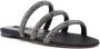 Casadei Stratosphere flat leather sandals Grey - Thumbnail 2