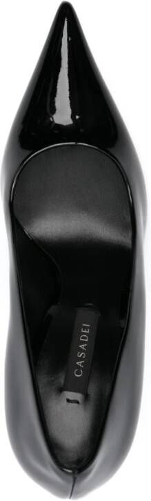 Casadei Superblade 100mm patent leather pumps Black