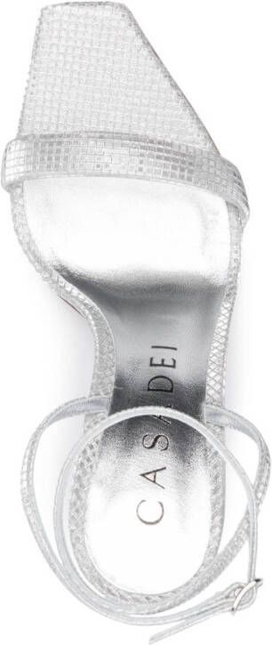 Casadei Superblade Diadema 100mm sandals Silver