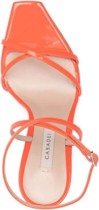 Casadei Superblade Jolly leather sandals Orange