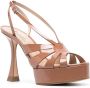 Casadei Tiffany 100mm patent-finish sandals Neutrals - Thumbnail 2