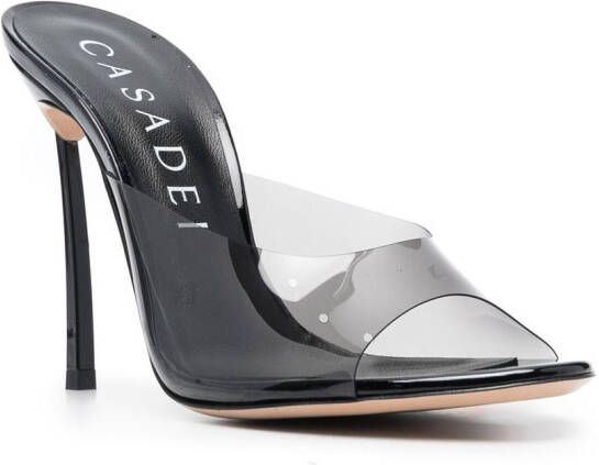 Casadei transparent 105mm heeled mules Black