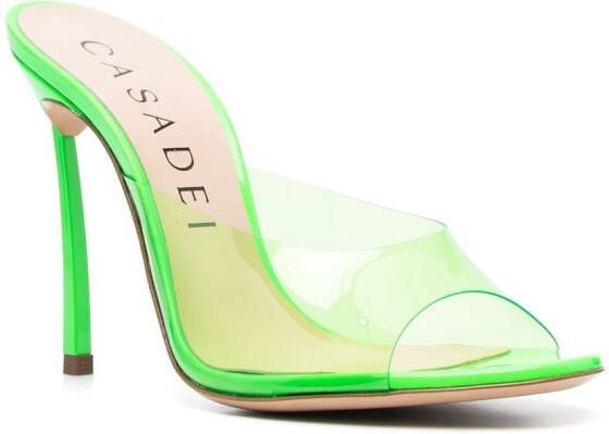 Casadei transparent peep-toe sandals Green