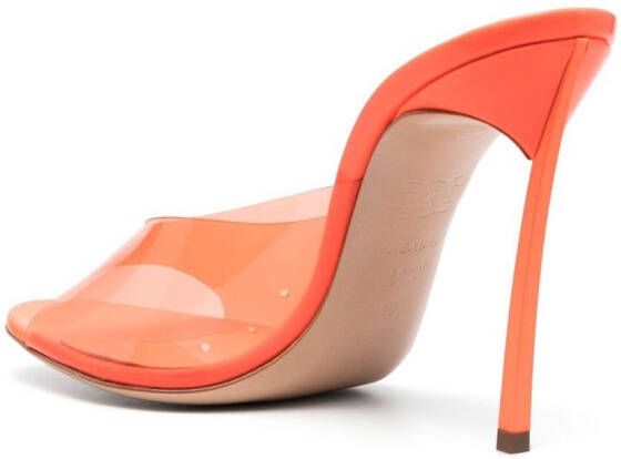 Casadei transparent peep-toe sandals Orange