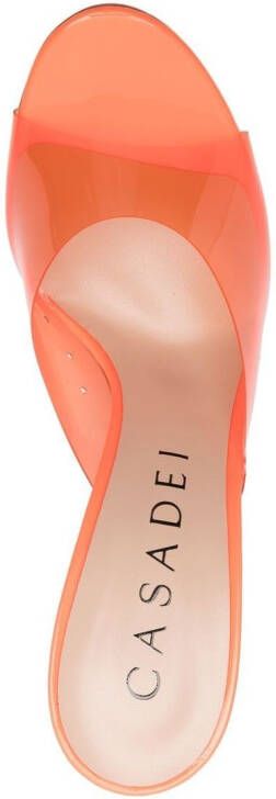 Casadei transparent peep-toe sandals Orange