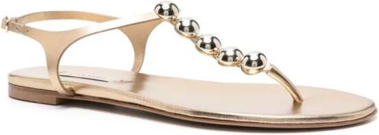 Casadei Tropicana Julia metallic sandals Gold