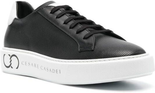 Casadei two-tone lace-up sneakers Black