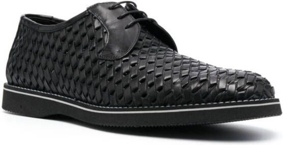 Casadei Vintage leather derby shoes Black