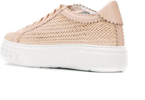 Casadei woven low-top sneakers Pink