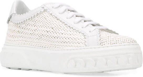 Casadei woven low-top sneakers White