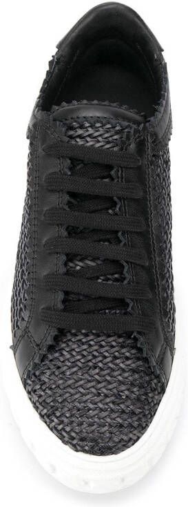 Casadei woven off-road sneakers Black