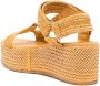 Casadei woven platform sandals Yellow - Thumbnail 3
