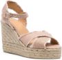 Castañer 120mm crossover-strap wedge sandals Pink - Thumbnail 2