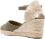 Castañer 70mm raffia wedge espadrilles Silver - Thumbnail 3