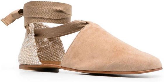 Castañer ankle tie-fastening sandals Neutrals