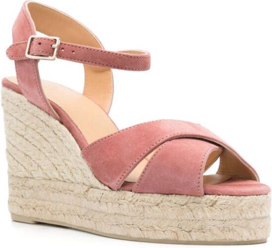 Castañer Blaudell 110mm suede espadrilles Pink