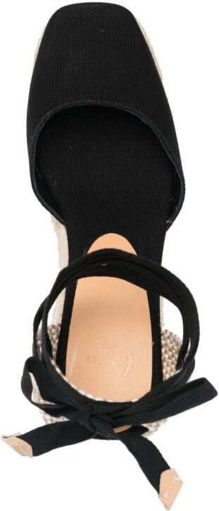 Castañer Carina 60 ankle-tie wedge sandals Black