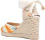 Castañer Carina 95mm crochet wedge sandals Orange - Thumbnail 3