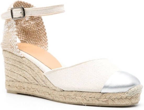 Castañer Caya 70mm glitter-detail espadrilles Neutrals