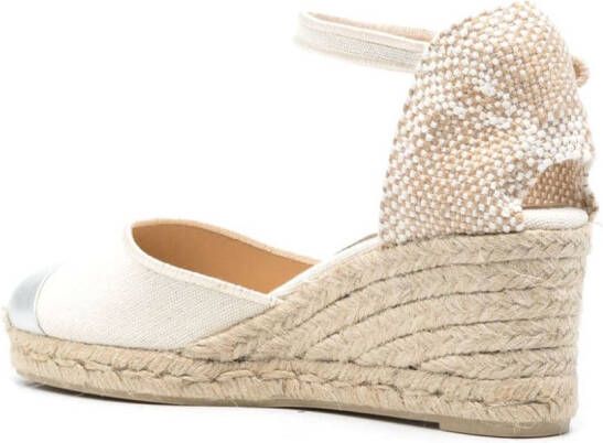 Castañer Caya 70mm glitter-detail espadrilles Neutrals