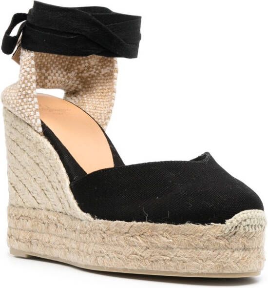 Castañer Chiara 105mm wedge espardilles Black