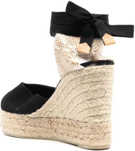 Castañer Chiara 105mm wedge espardilles Black