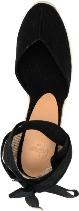 Castañer Chiara 105mm wedge espardilles Black