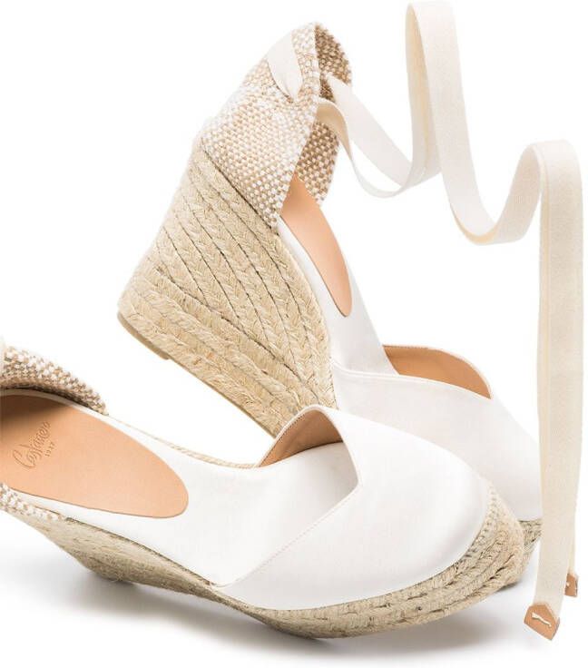 Castañer Chiara 80mm wedged sandals White