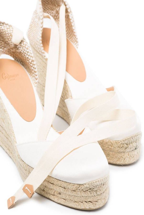 Castañer Chiara 80mm wedged sandals White