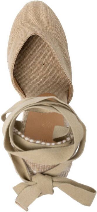 Castañer Chiara raffia-wedge sandals Brown