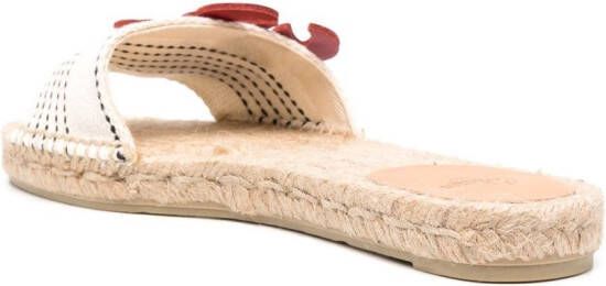 Castañer crab-detail raffia sandals Neutrals