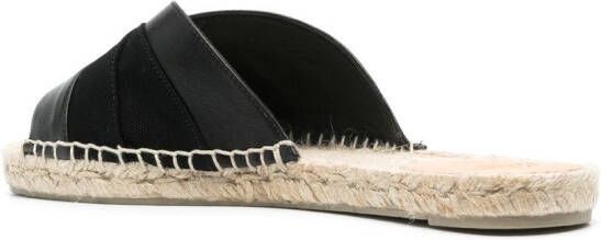 Castañer crossover-strap flat espadrilles Black