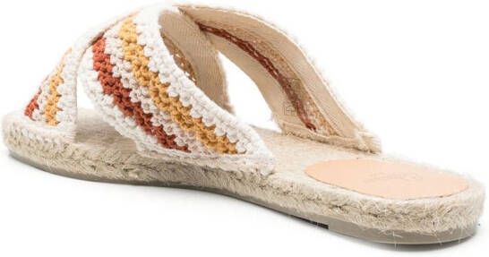 Castañer crossover-strap raffia espadrilles Neutrals