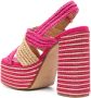 Castañer Fulvia 80mm raffia platform sandals Pink - Thumbnail 3