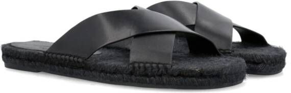 Castañer Kevin leather sandals Black