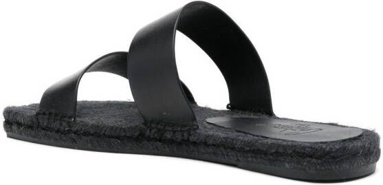 Castañer Kim double-strap slide espadrilles Black