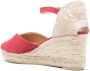 Castañer leather heeled 70mm espadrilles Red - Thumbnail 3