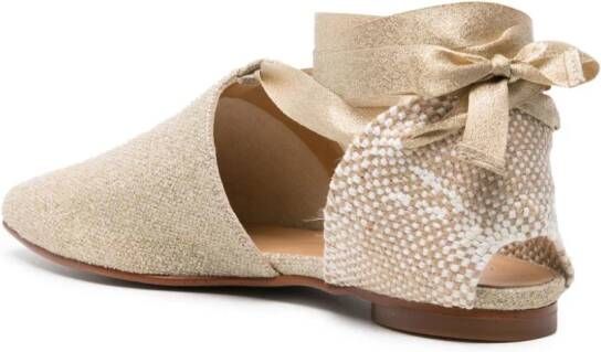 Castañer New Gala ballerina shoes Gold