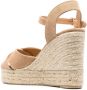 Castañer open-toe 110mm raffia wedge sandals Brown - Thumbnail 3