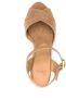 Castañer open-toe 110mm raffia wedge sandals Brown - Thumbnail 4