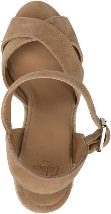 Castañer platform leather sandals Brown