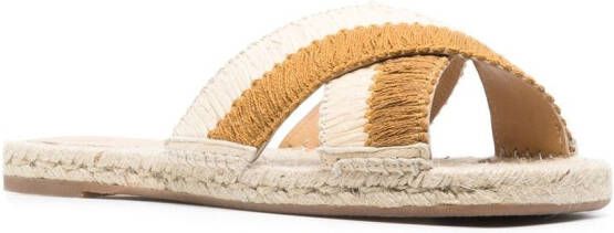Castañer Priscila raffia flat sandals Neutrals